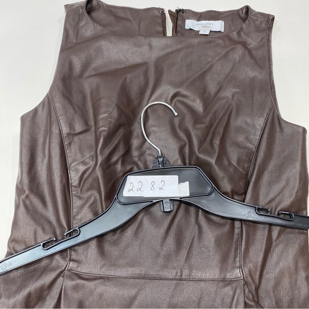 Adam Lippes Leather Sheath Dress Size 4 - Picture 8 of 8